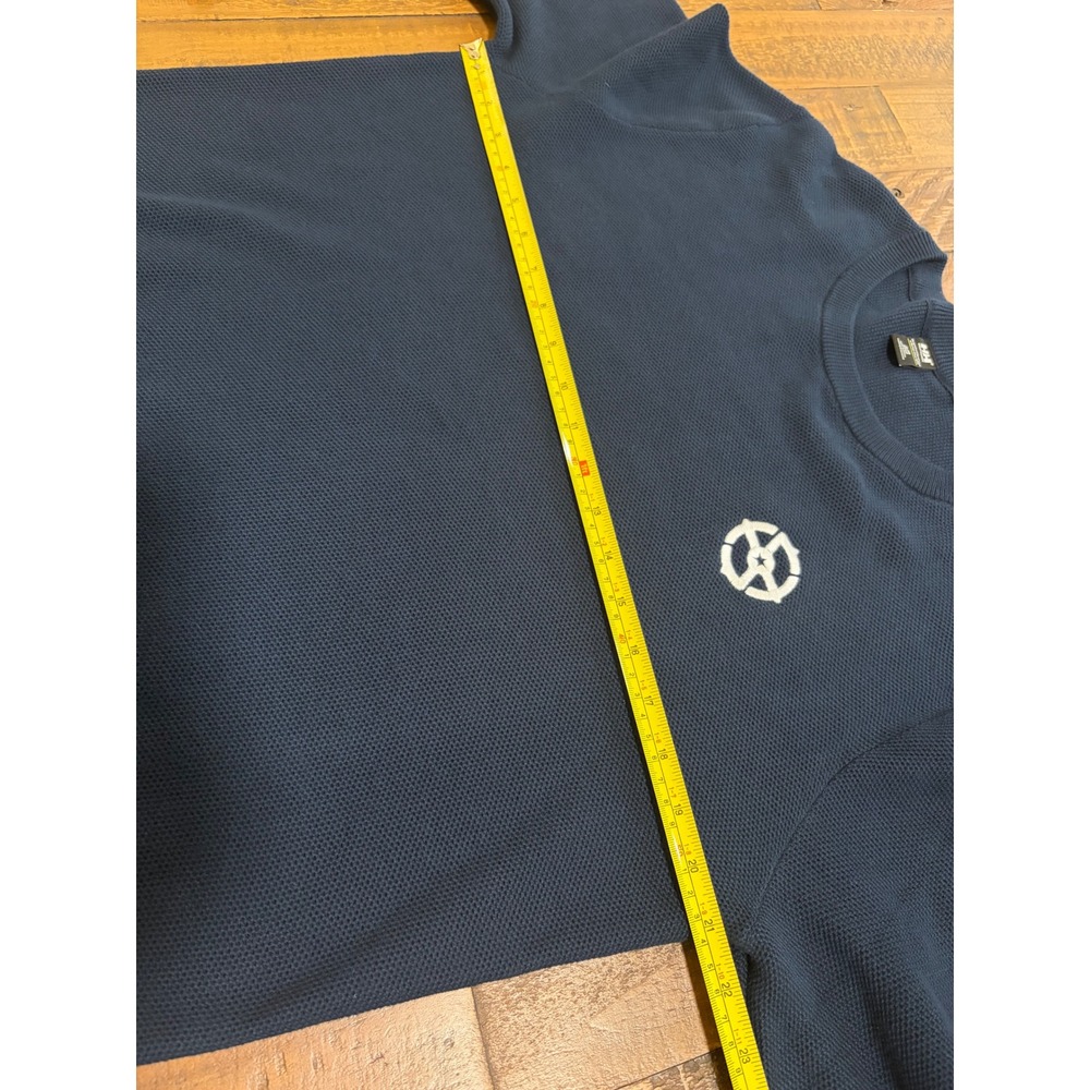 Helly Hansen Mens Navy Blue Organic Cotton Safe Harbor Helm Logo Sweater Large - Picture 9 of 10